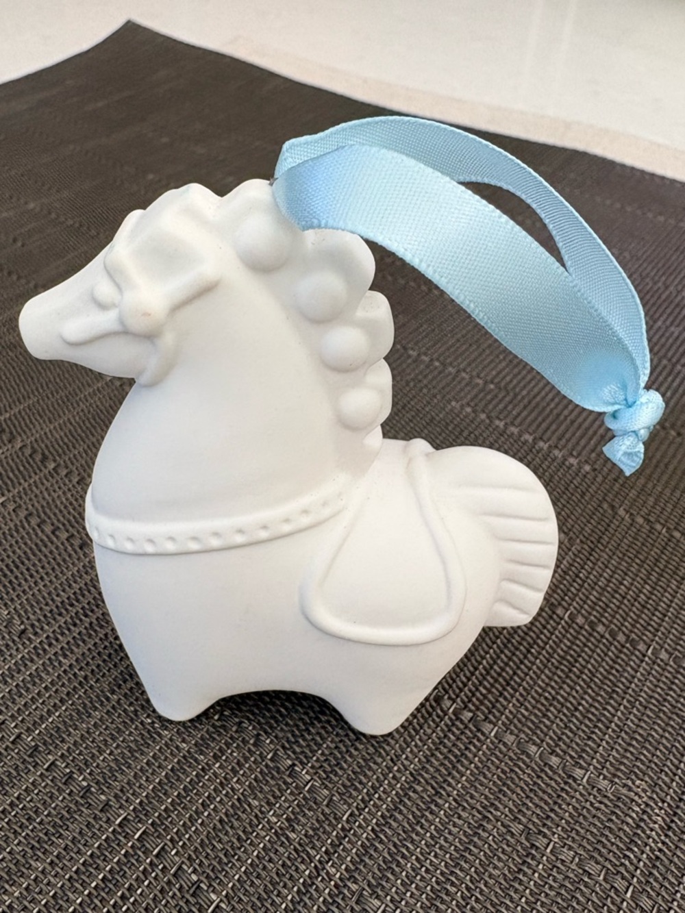 Jonathan Adler White Ceramic Horse Ornament